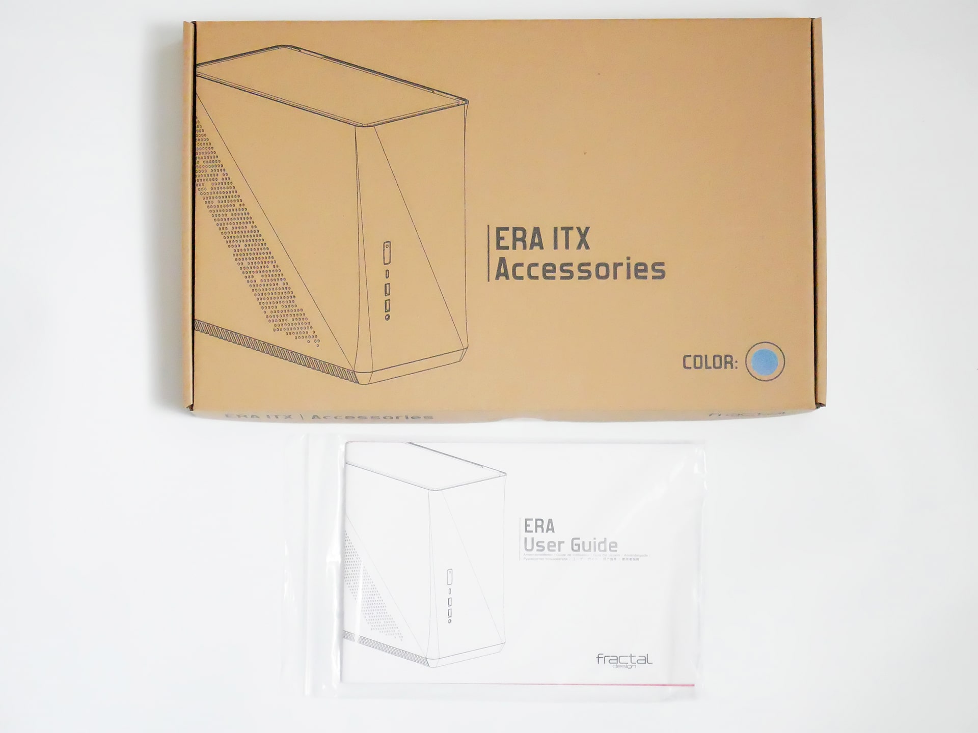 Fractal Design Era ITX アクセサリーボックスとユーザーガイド